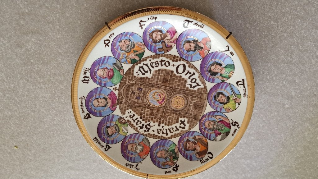 oude schotel astronische klok uit praag, Ophalen of Verzenden
