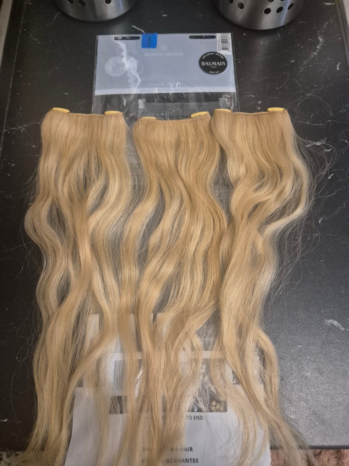 Balmain Haarstukken (Echt Haar) - Blond, Ophalen of Verzenden, Zo goed als nieuw, Pruik of Haarverlenging