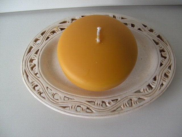 KAARSEN MET SCHAALTJE HONING KLEUR Ø 8 CM, 8 SETS 13 Brandu, Overige materialen, -, Molca, Nieuw