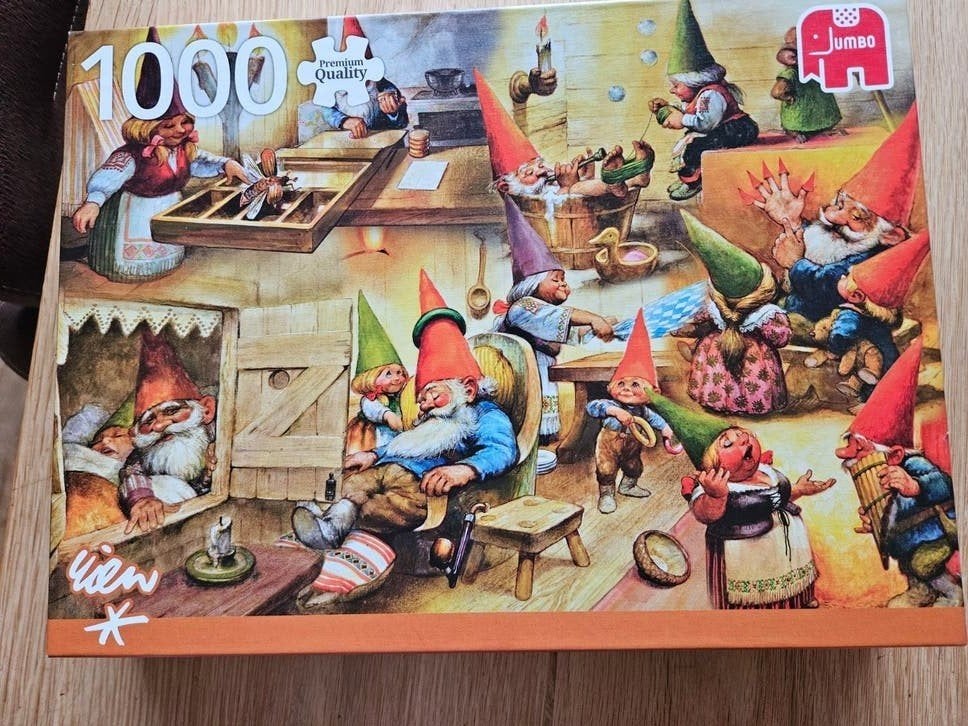 Jumbo Legpuzzel Rien Poortvliet:, Ophalen of Verzenden, 500 t/m 1500 stukjes, Zo goed als nieuw, Legpuzzel
