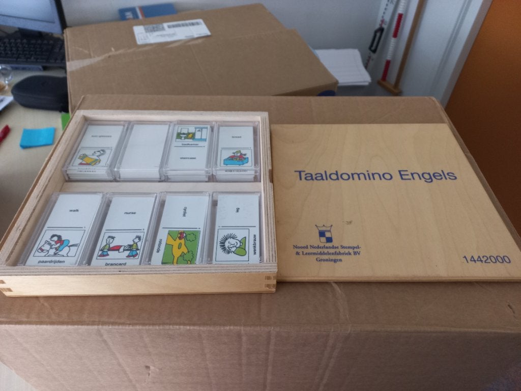 Taal domino Engels, Ophalen of Verzenden, Gebruikt