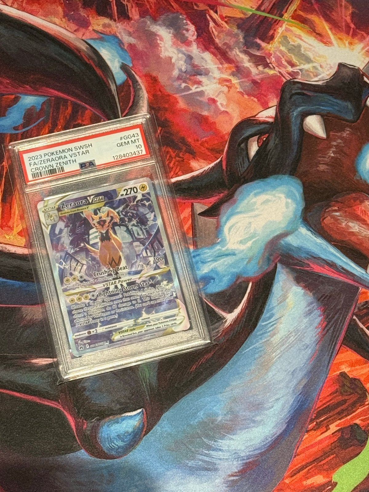 Zeraora VSTAR GG43/GG70 PSA 10 Crown Zenith - Pokemon, Ophalen of Verzenden, Nieuw, Losse kaart, Foil