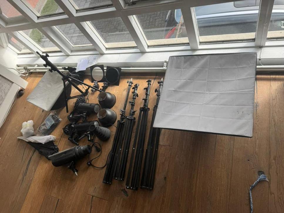 Studio lampen /flitser set incl toebehoren, Ophalen, Lamp of Flitsset