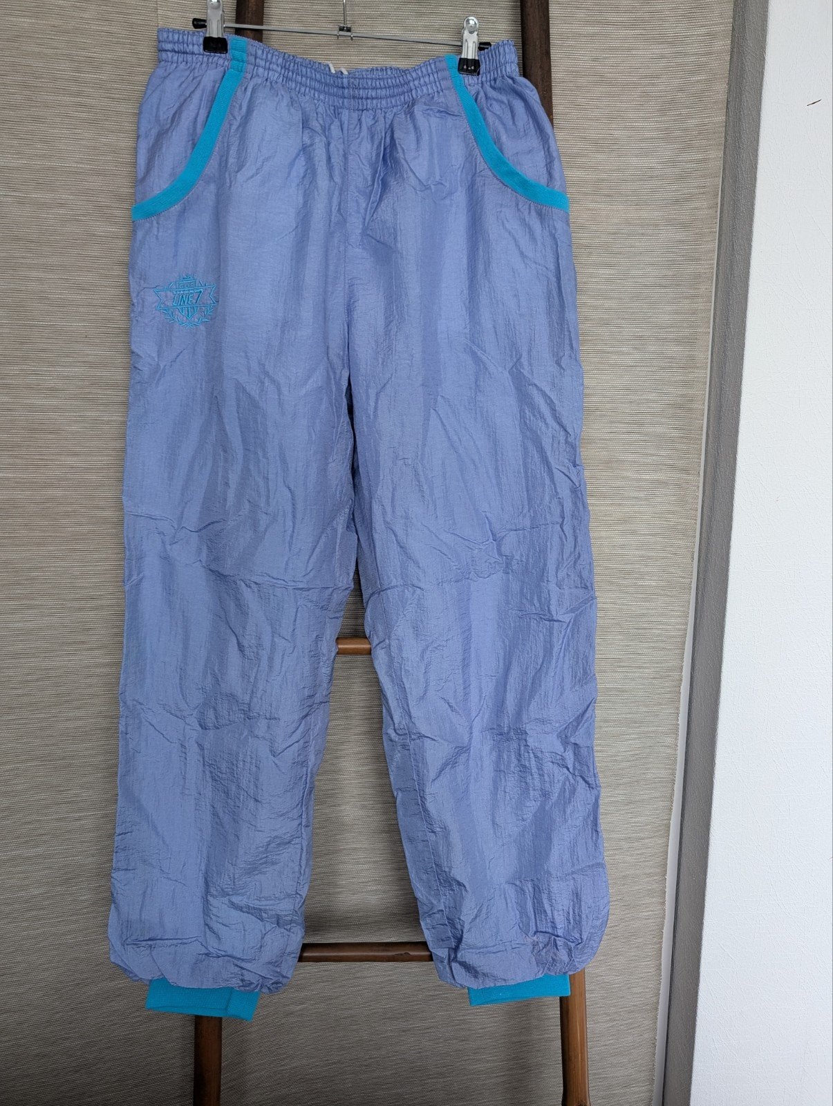 Vintage '90 'gabber' sport broek, Kleding | Dames, Ophalen of Verzenden, Zo goed als nieuw, Blauw, Lang