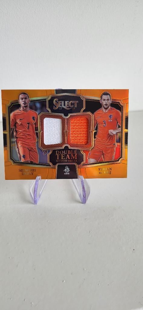 2017 Panini Select Depay de Vrij patch oranje /75, Hobby en Vrije tijd, Verzenden, Zo goed als nieuw, Plaatje