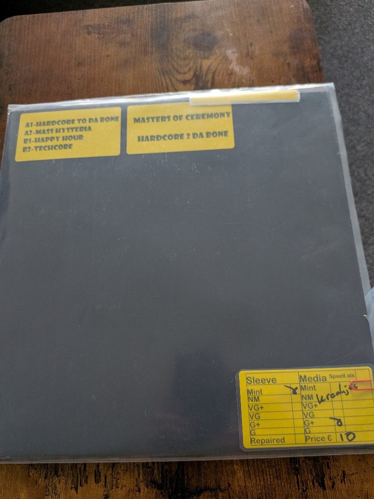 Masters of Ceremony - Hardcore to da Bone, Gebruikt, 1990 - 1999, Ophalen of Verzenden, 12 inch
