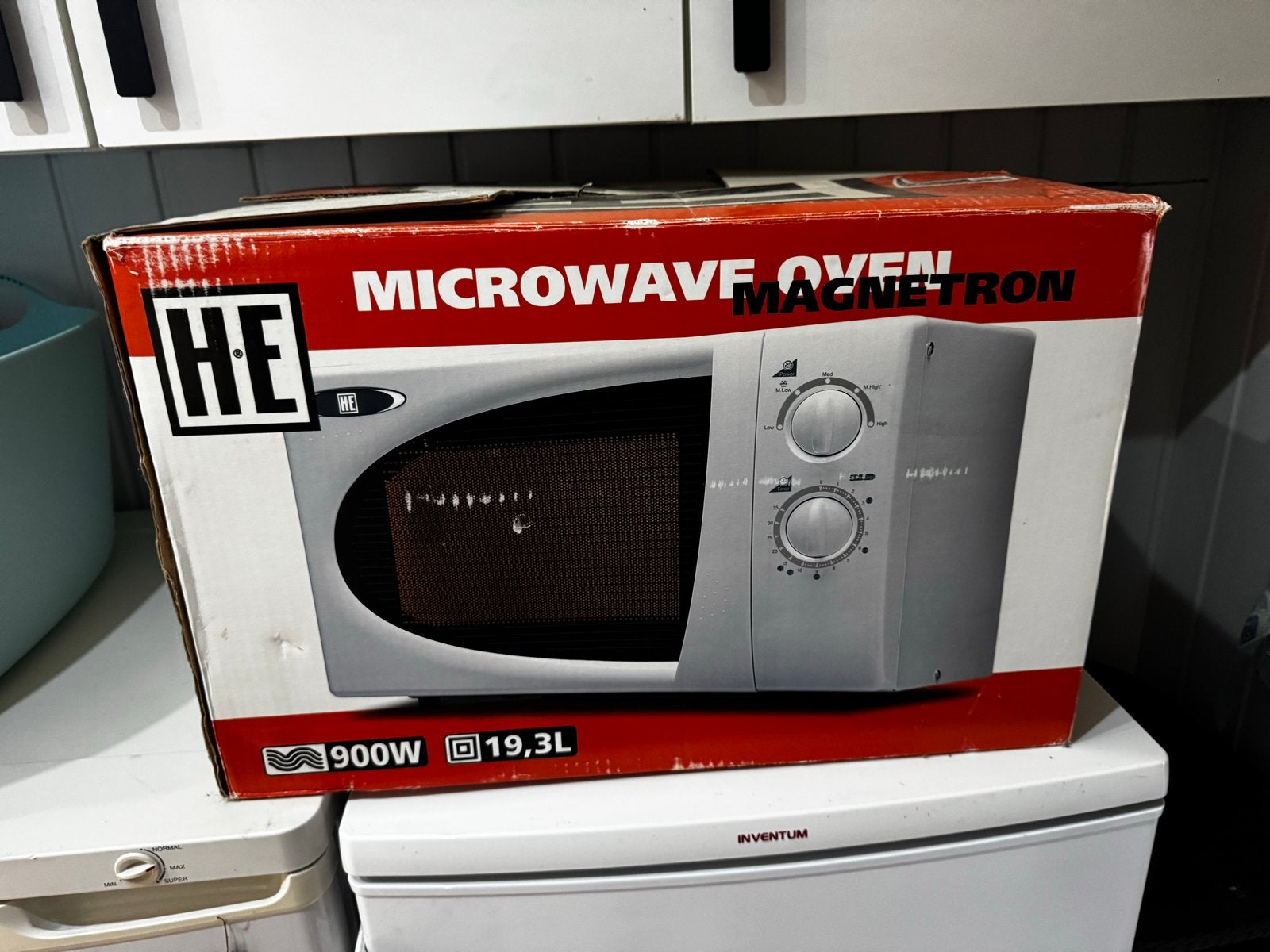 HE Magnetron 900W 19,3L, Witgoed en Apparatuur, Ophalen, Minder dan 45 cm, Nieuw, Magnetron