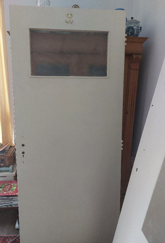 Binnen deur met glas 194 x 82.5 x 4 cm, Ophalen, Gebruikt, 80 tot 100 cm, Binnendeur
