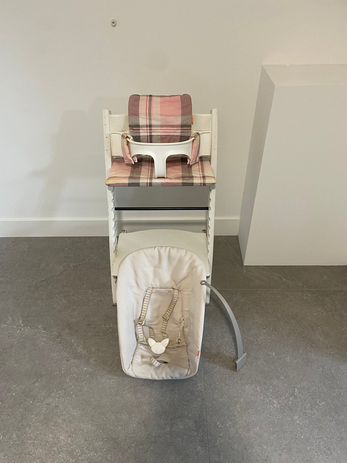 Stokke tripp trapp + newborn + babyset, Kinderen en Baby's, Ophalen, Gebruikt, Meegroeistoel, Aanschuifbaar