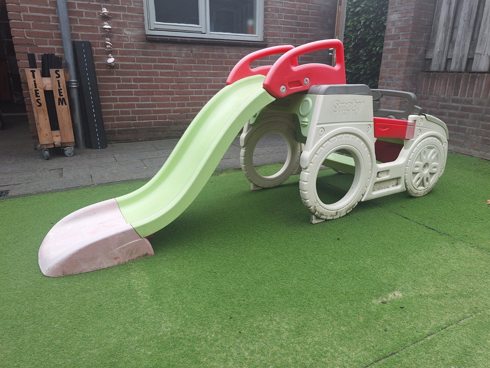 Smoby Glijbaan met Auto, Ophalen, Gebruikt, Glijbaan