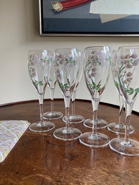8 Perrier-Jouët - Flûtes à Champagne originelle, Ophalen of Verzenden