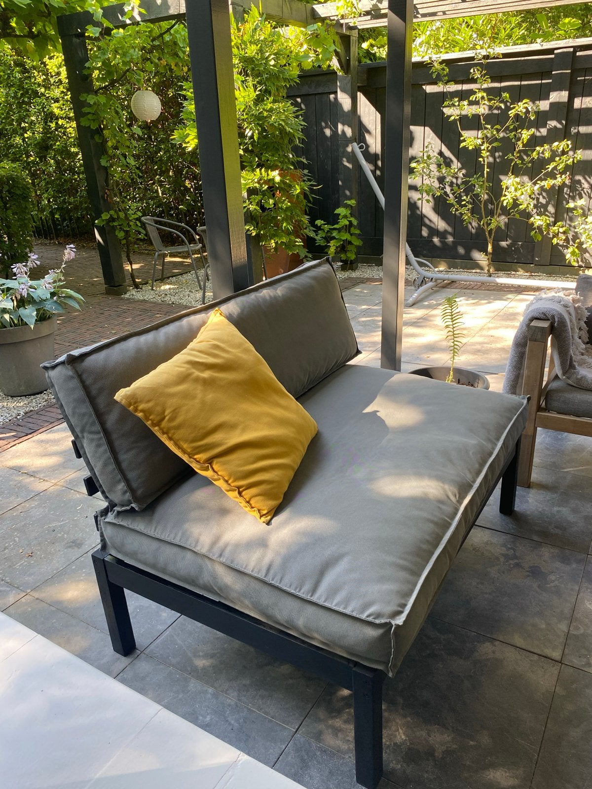Loungebank voor buiten - 120x80 cm, Tuin en Terras, Tuinbanken, Ophalen, Gebruikt, Hout