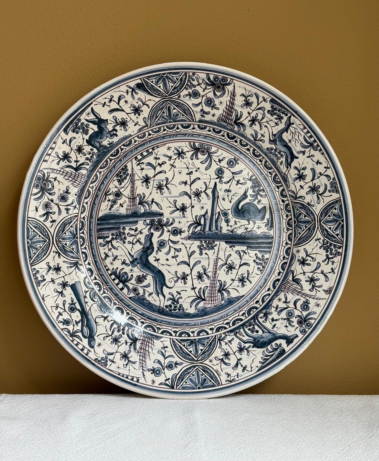 Grote Portugese sierschotel - Estrela de Conimbriga -38cm, Ophalen of Verzenden