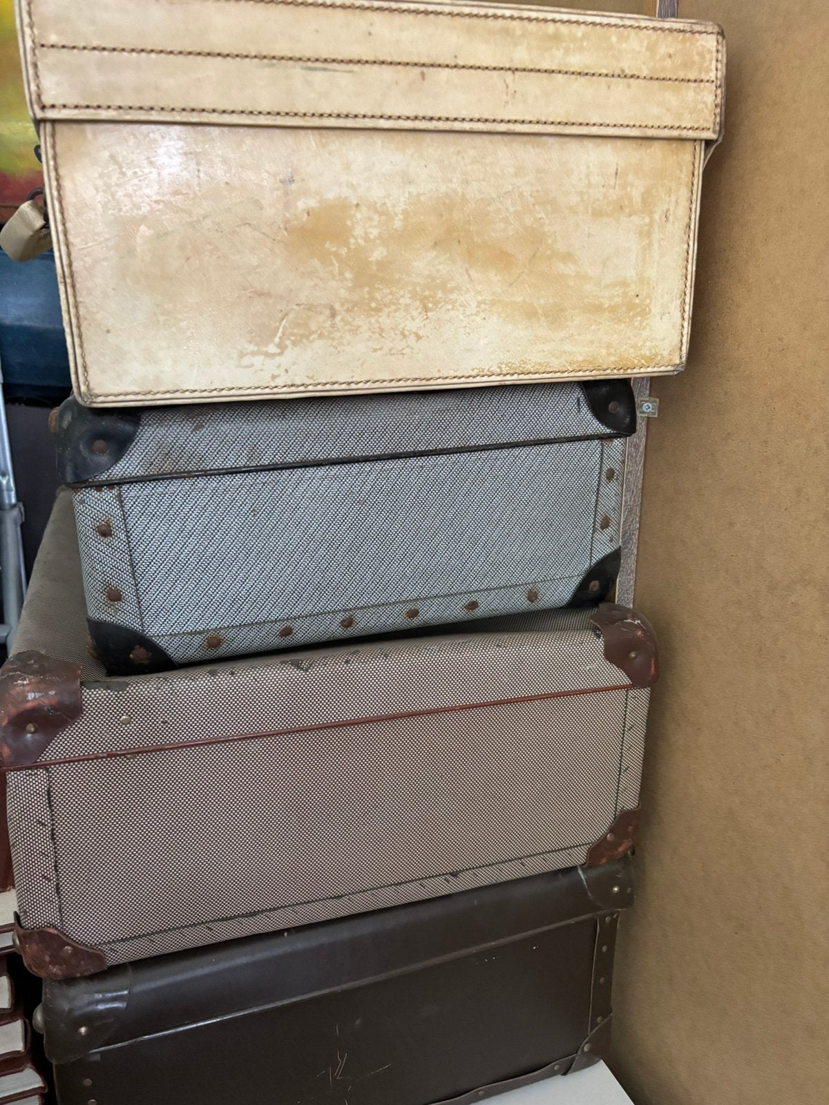 Vintage koffers, Ophalen, Zo goed als nieuw, Leer