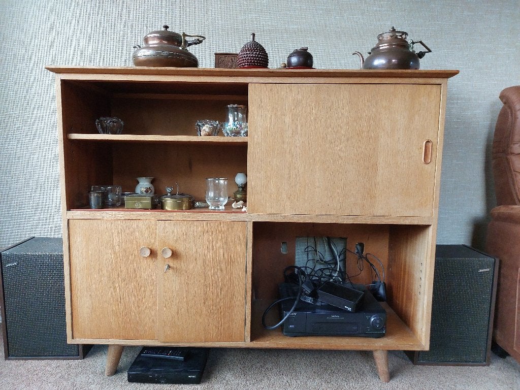 Vintage Audiomeubel jaren 50/60 Mid Century Modern Stijl, Ophalen
