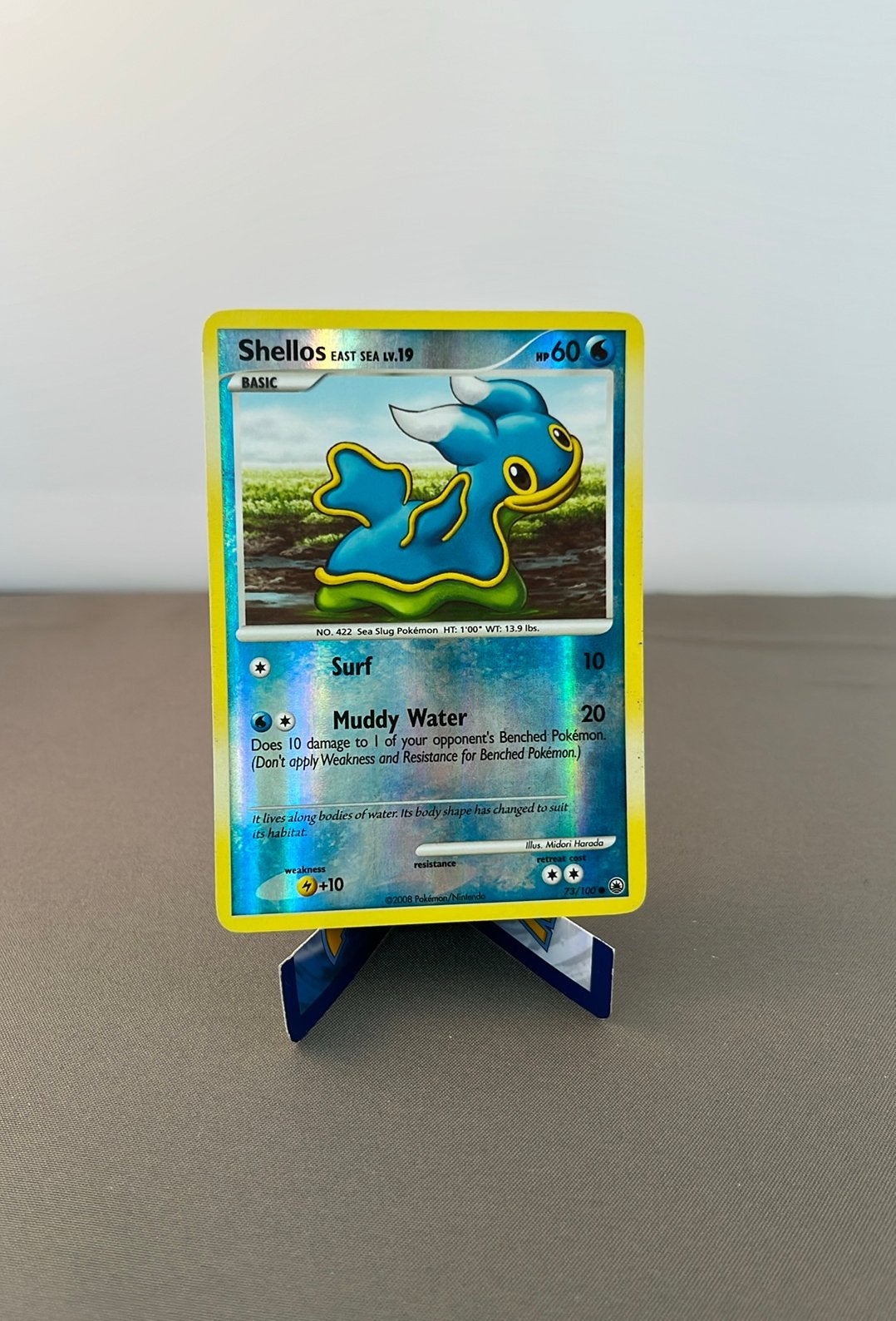 Shellos East Sea Lv.19 (MD 73) Majestic Dawn (reverse holo), Ophalen of Verzenden, Gebruikt, Losse kaart