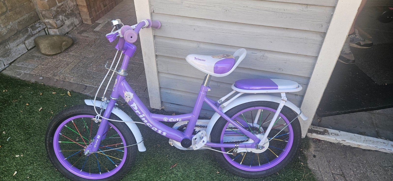 Leuke paarse kinderfiets - Princess thema, Ophalen, Gebruikt