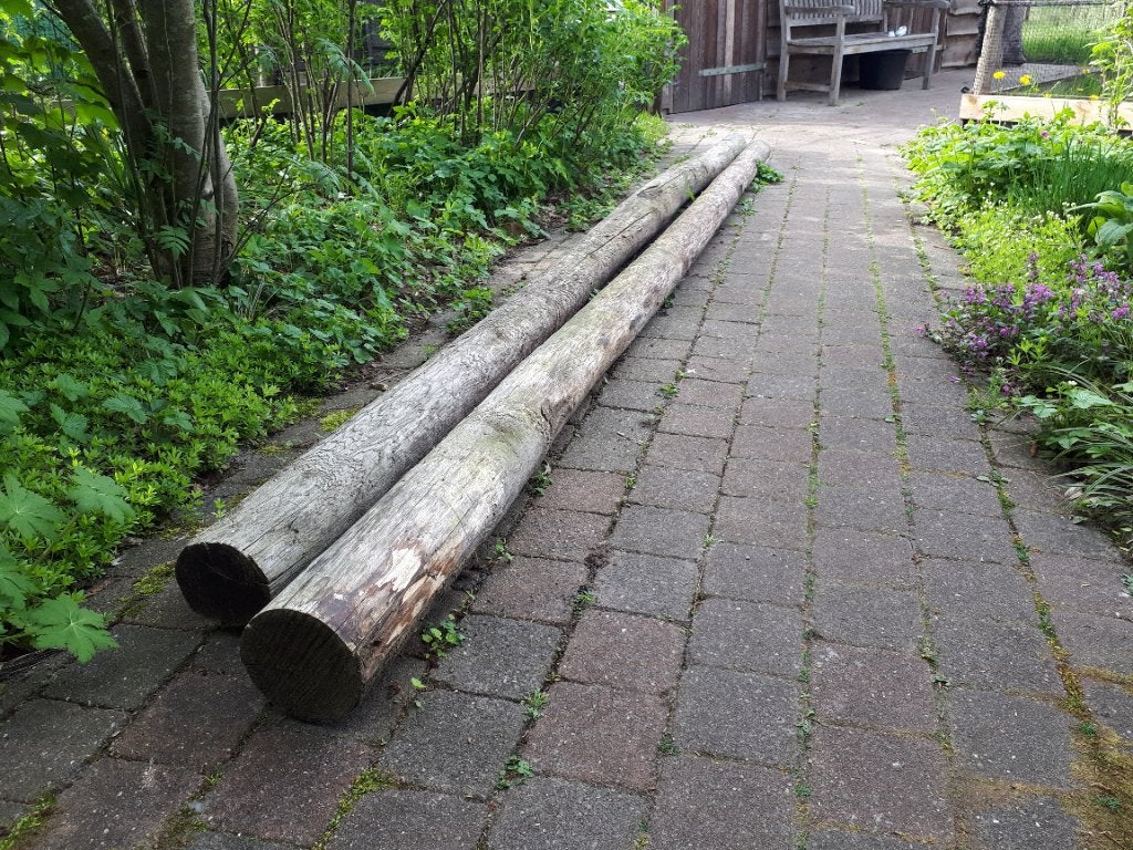 Hardhouten paal, Tuin en Terras, Palen, Balken en Planken, Ophalen, Palen, Zo goed als nieuw, Hardhout