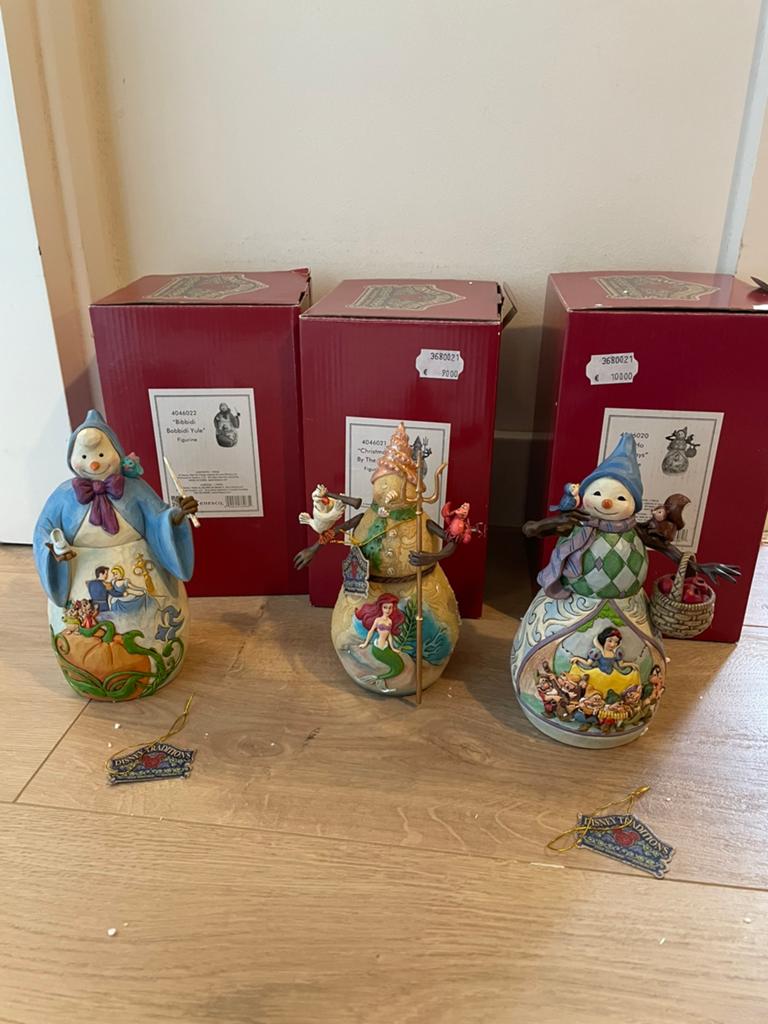 Jim Shore - Disney Traditions kerstmis snowman prinses, Ophalen of Verzenden, Zo goed als nieuw