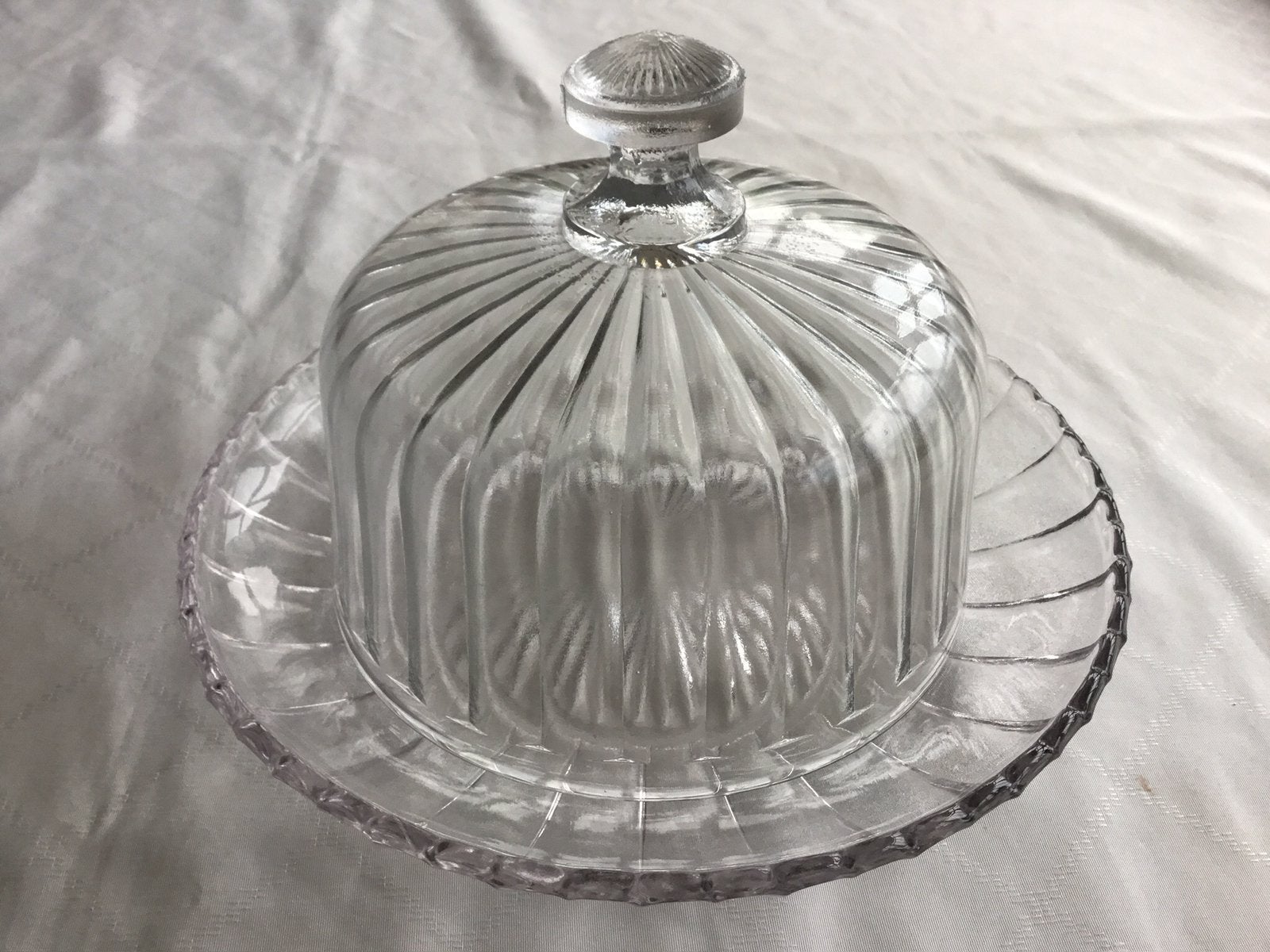 Kaasstolp van doorzichtig persglas, Antiek en Kunst, Antiek | Glas en Kristal, Ophalen of Verzenden
