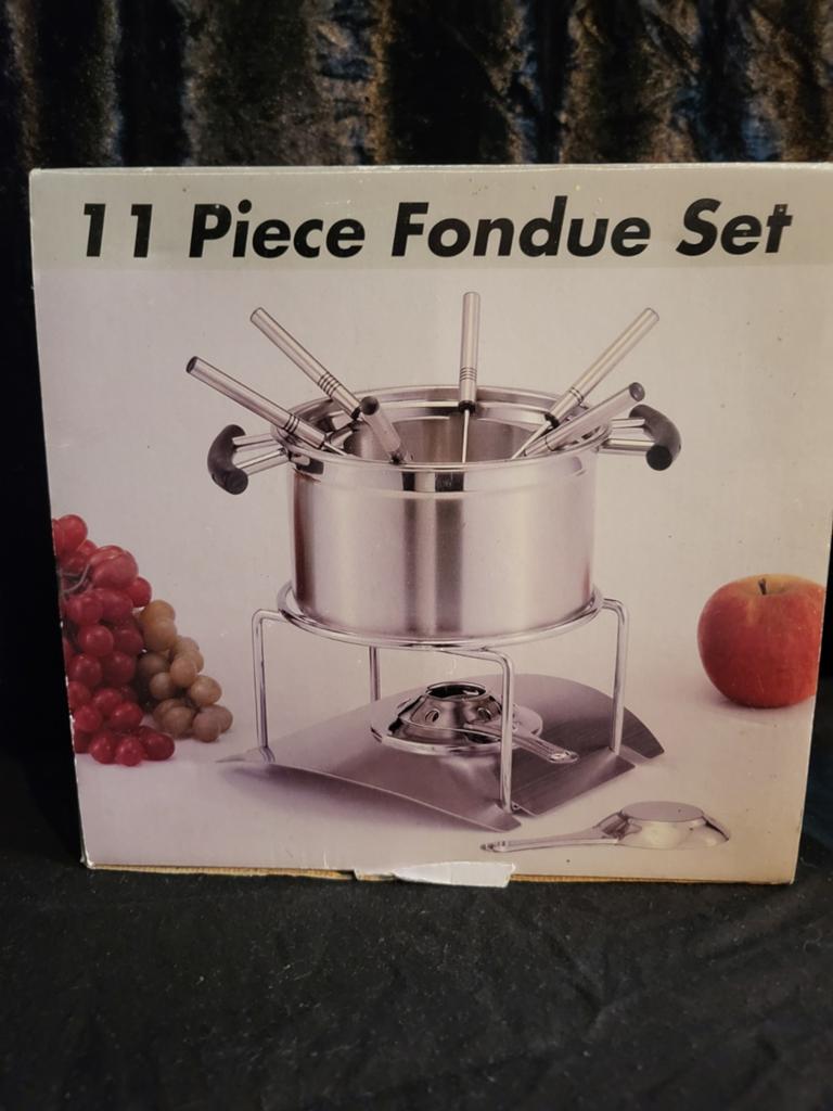 Mooie roestvrije 11-delige fondueset, Ophalen of Verzenden