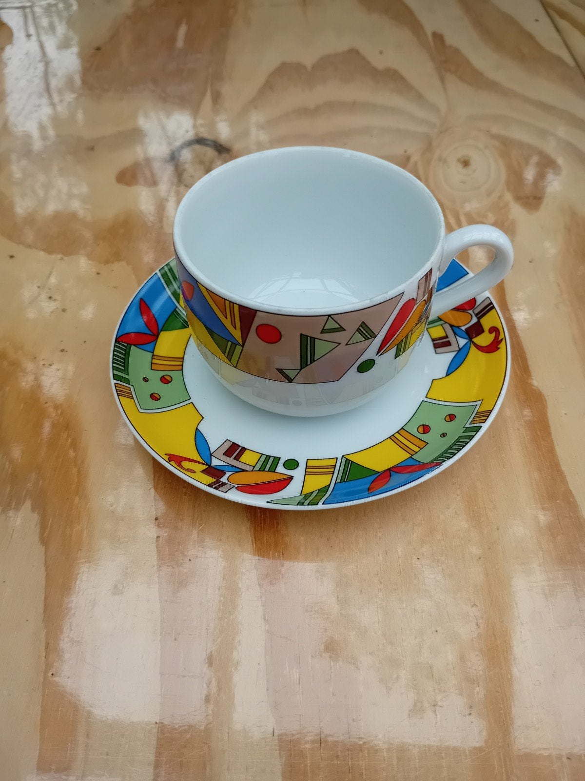 Leuk kopje met schotel - Fine Royal Porcelain, Ophalen, Gebruikt, Overige merken, Modern