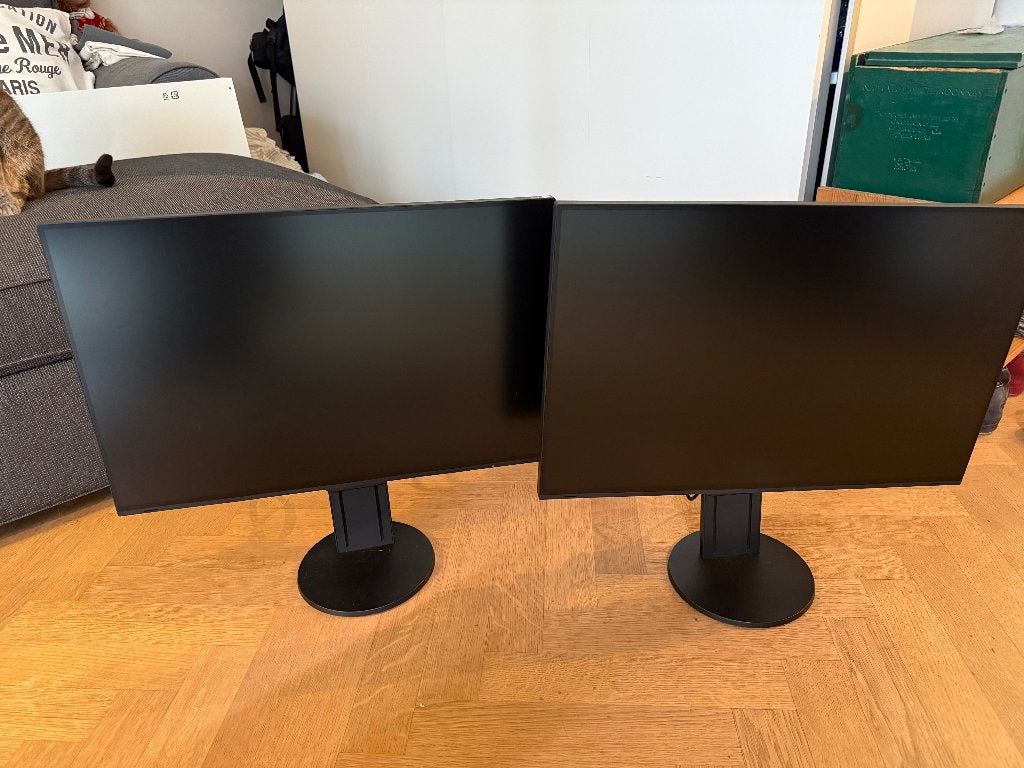 2 EIZO FlexScan 24.1" Monitors (black), Computers en Software, Gebruikt, IPS, 24,1, Full HD
