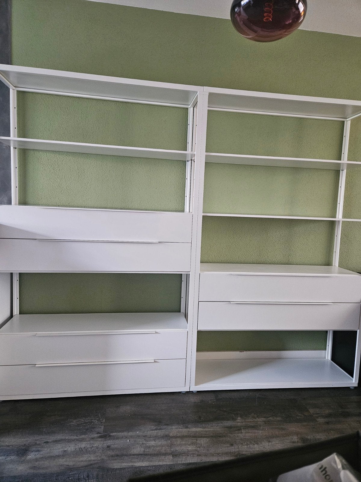2x IKEA FJÄLKINGE stellingkast wit met lades, Huis en Inrichting, Gebruikt, 100 tot 150 cm, Met lade(s), Modern