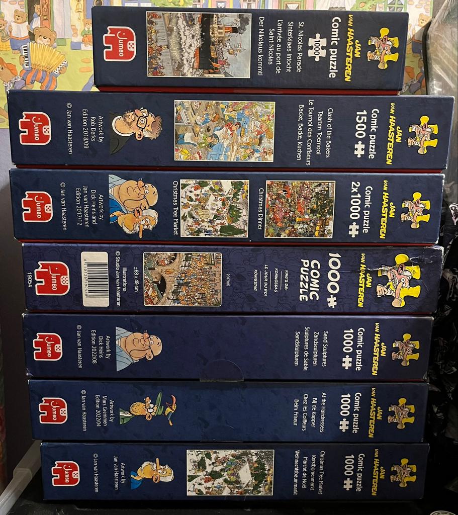 Jan van Haasteren Puzzels - Meerdere Exemplaren, Hobby en Vrije tijd, Denksport en Puzzels, Ophalen, 500 t/m 1500 stukjes, Gebruikt