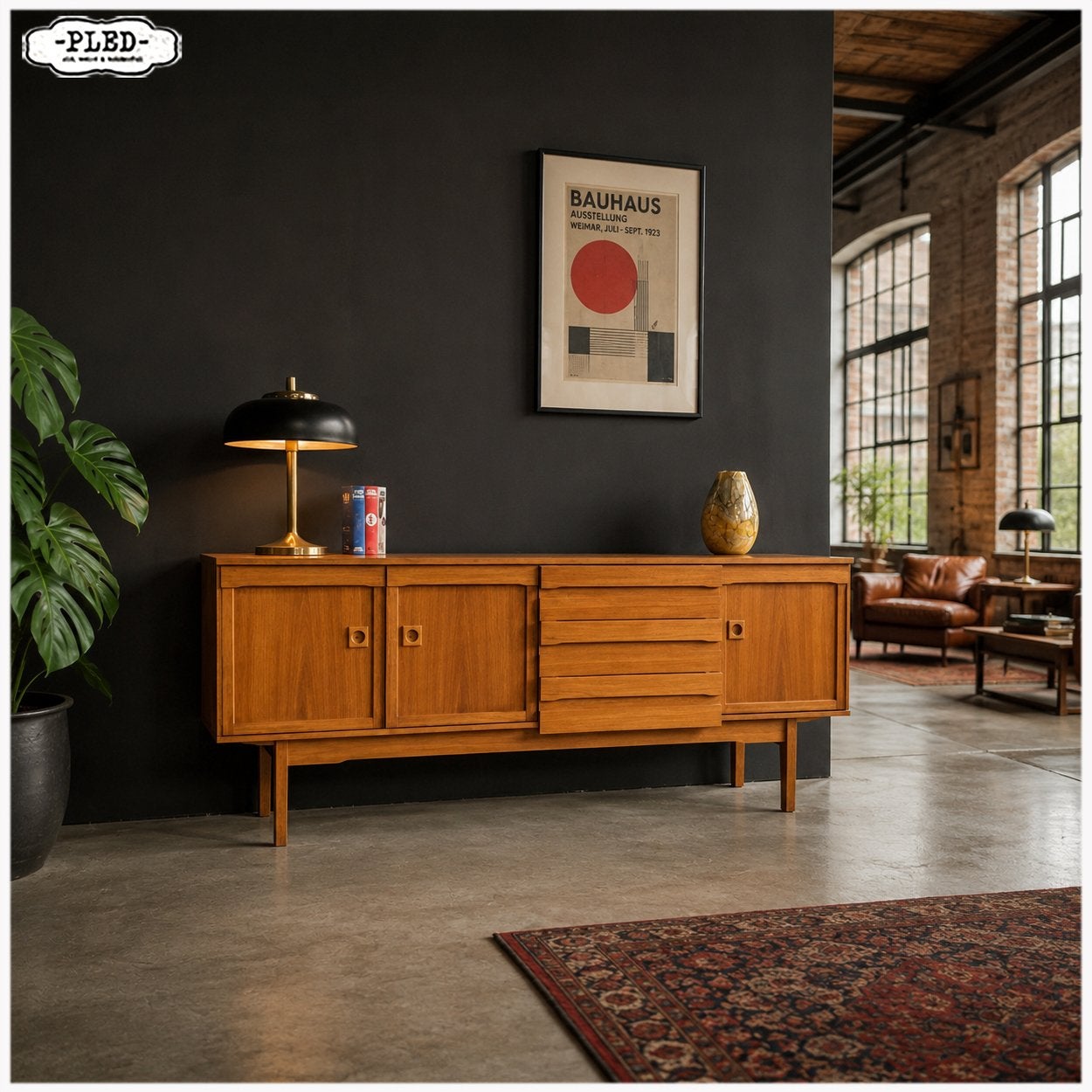 Vintage sideboard Kast Scandinavisch  Dressoir TVkast, Ophalen, Gebruikt, Met deur(en), Vintage Midcentury Scandi Japandi Design