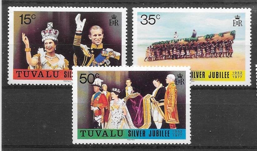 Tuvalu 1977 Silver Jubilee, Verzenden, Postfris