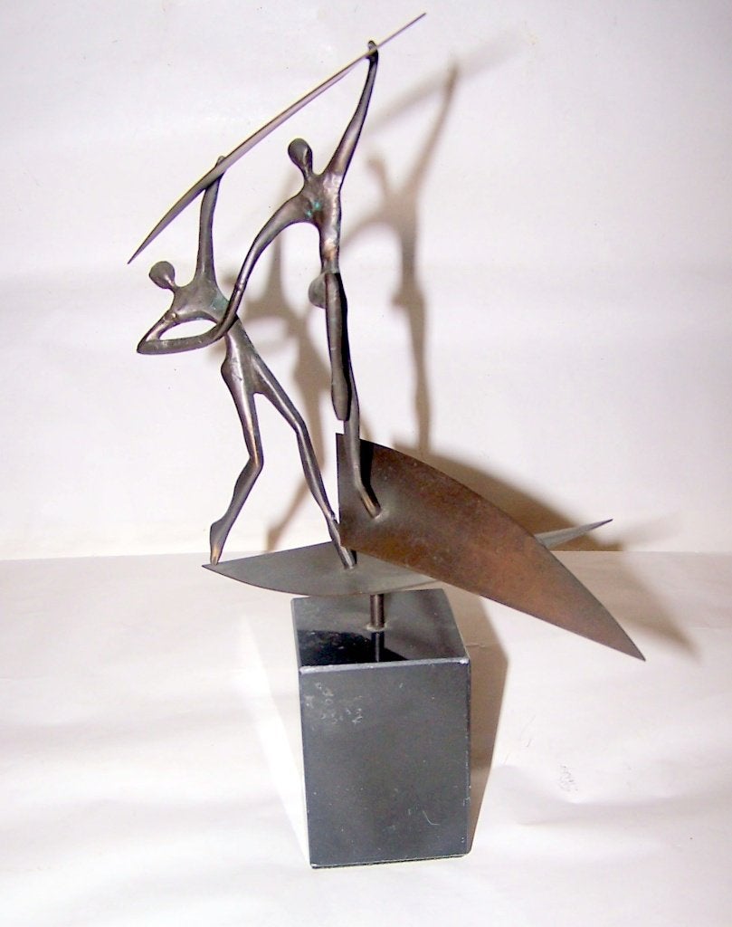 Prachtig beeld Corry Ammerlaan op marmeren voet. H.24cm. Nws, Antiek en Kunst, Ophalen of Verzenden, Gemerkt, Scène, Beeld