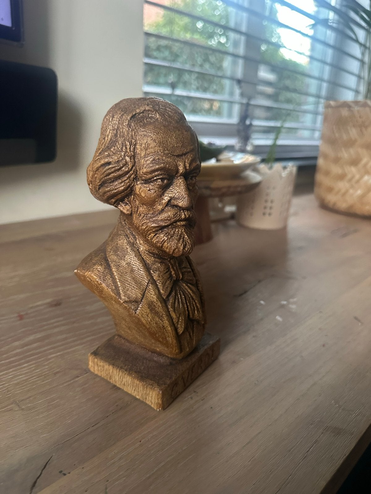 Buste van Giuseppe Verdi -, Antiek en Kunst, Minder dan 20 cm, Buste, Ophalen of Verzenden, Handgemaakt