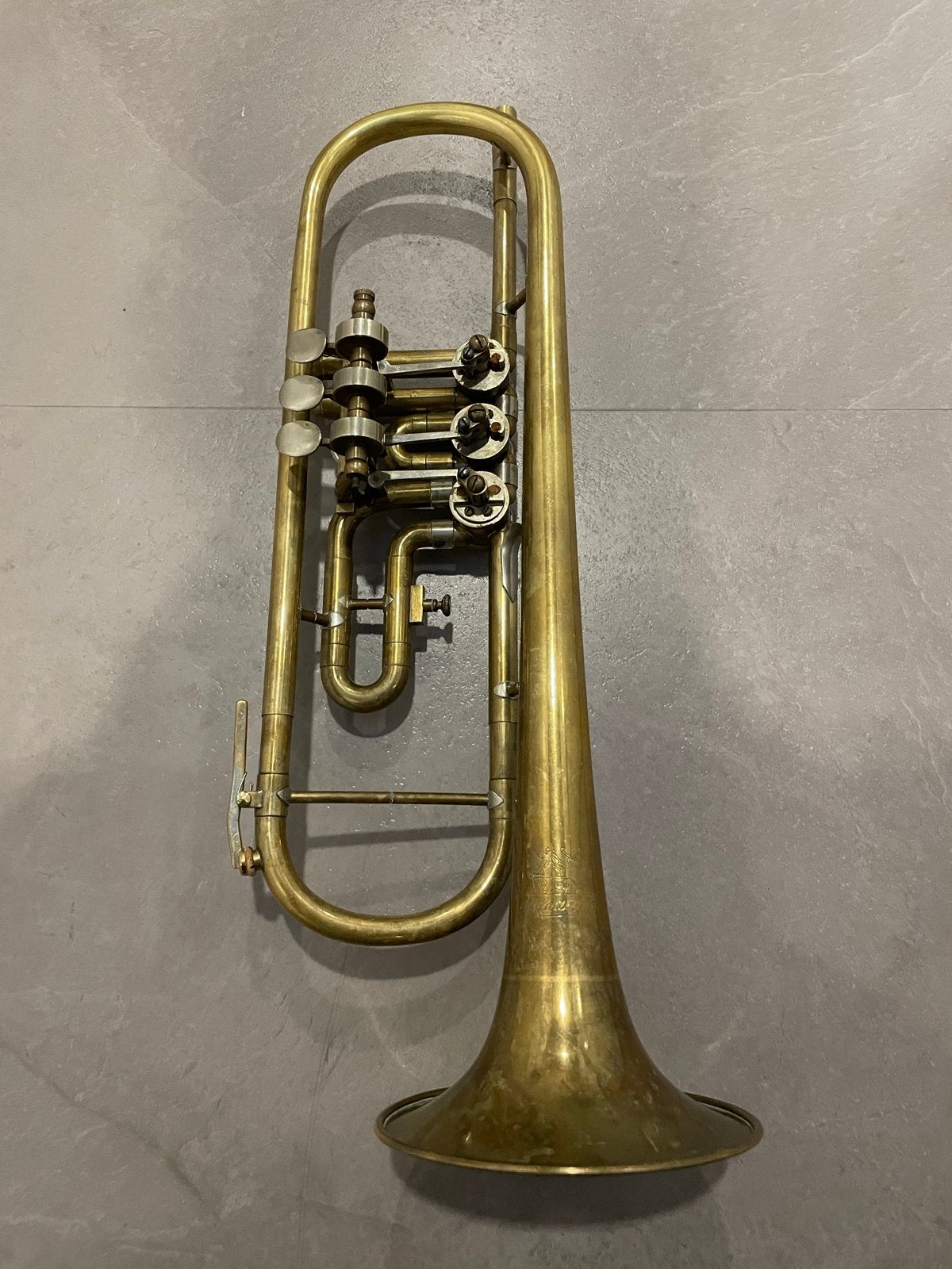 Lignatone Rotary Trompet - Vintage Koperen Instrument, Ophalen, Gebruikt, Overige typen