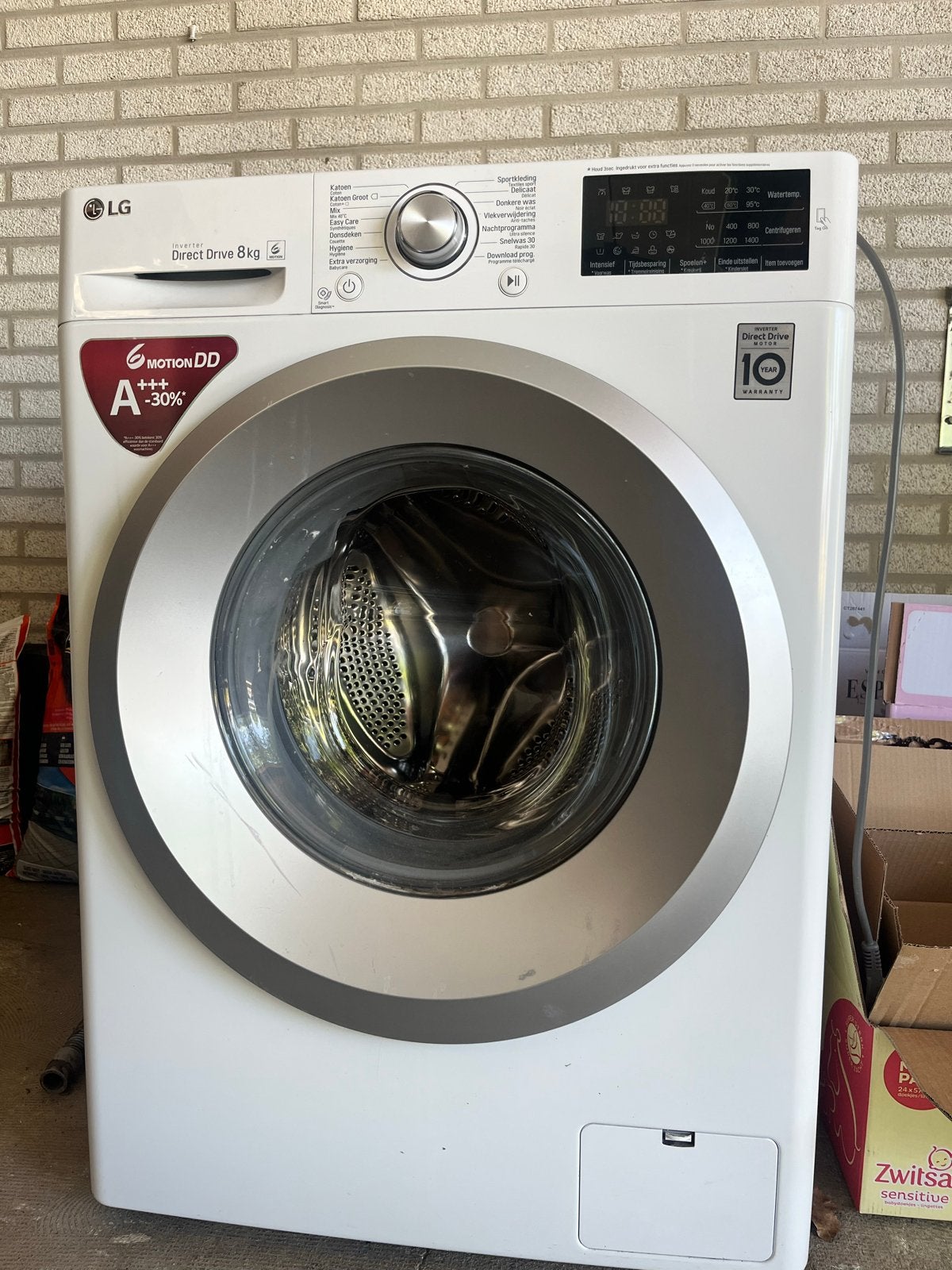 LG Wasmachine 8kg - Lager defect (voor onderdelen/reparatie), 8 tot 10 kg, Ophalen, Niet werkend, Voorlader