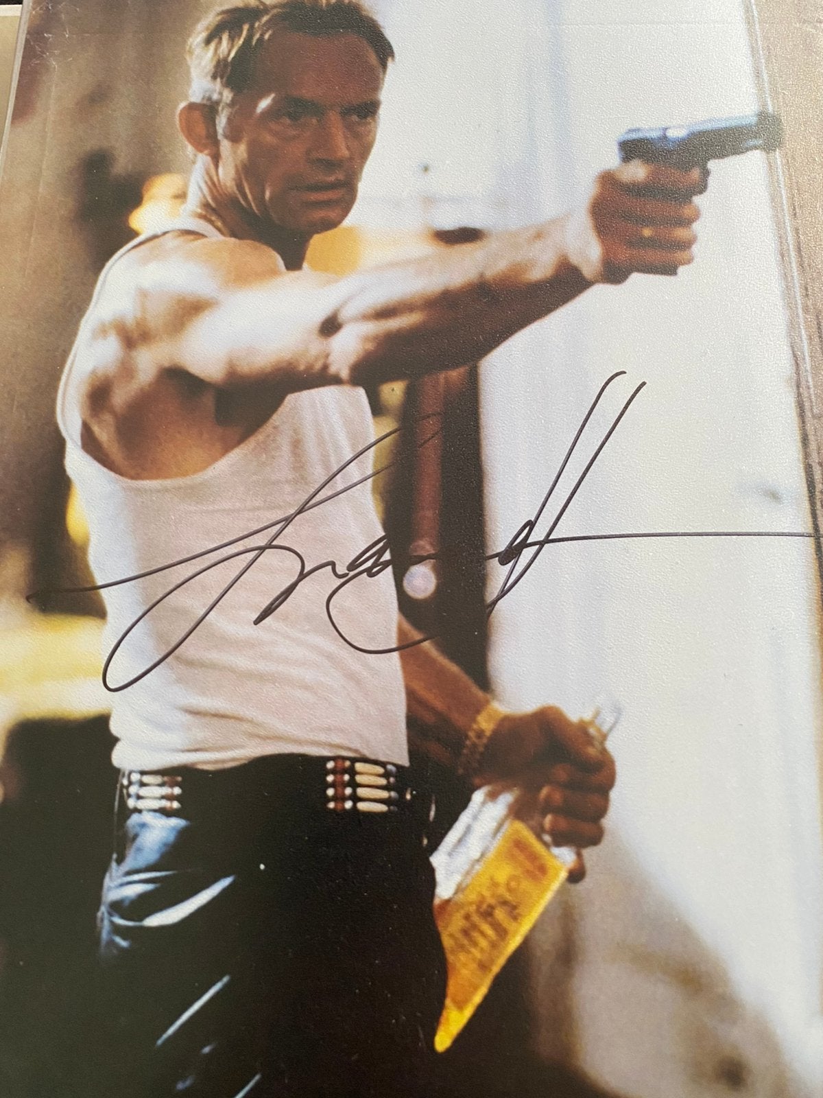 Filmster handtekening lance henriksen, Ophalen of Verzenden, Zo goed als nieuw, Foto of Kaart