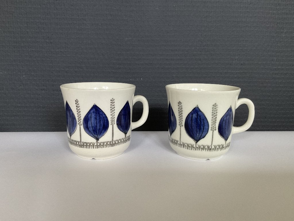 Gefle Groblad koffiekopjes, Upsala Ekeby Zweden, jaren '60, Ophalen of Verzenden