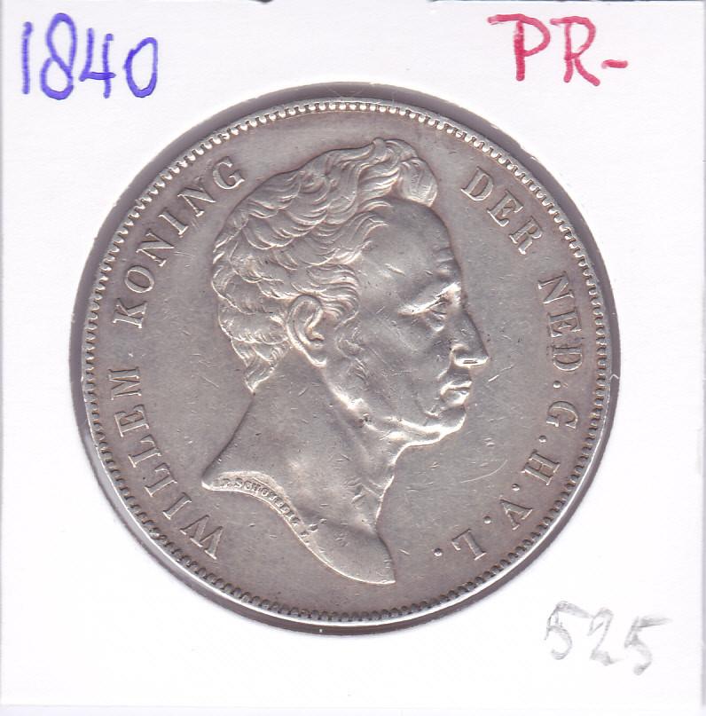 Prachtige rijksdaalder 1840 Willem 1 mooie kleur 525 euro, Zilver, Ophalen of Verzenden, Koning Willem I, Losse munt