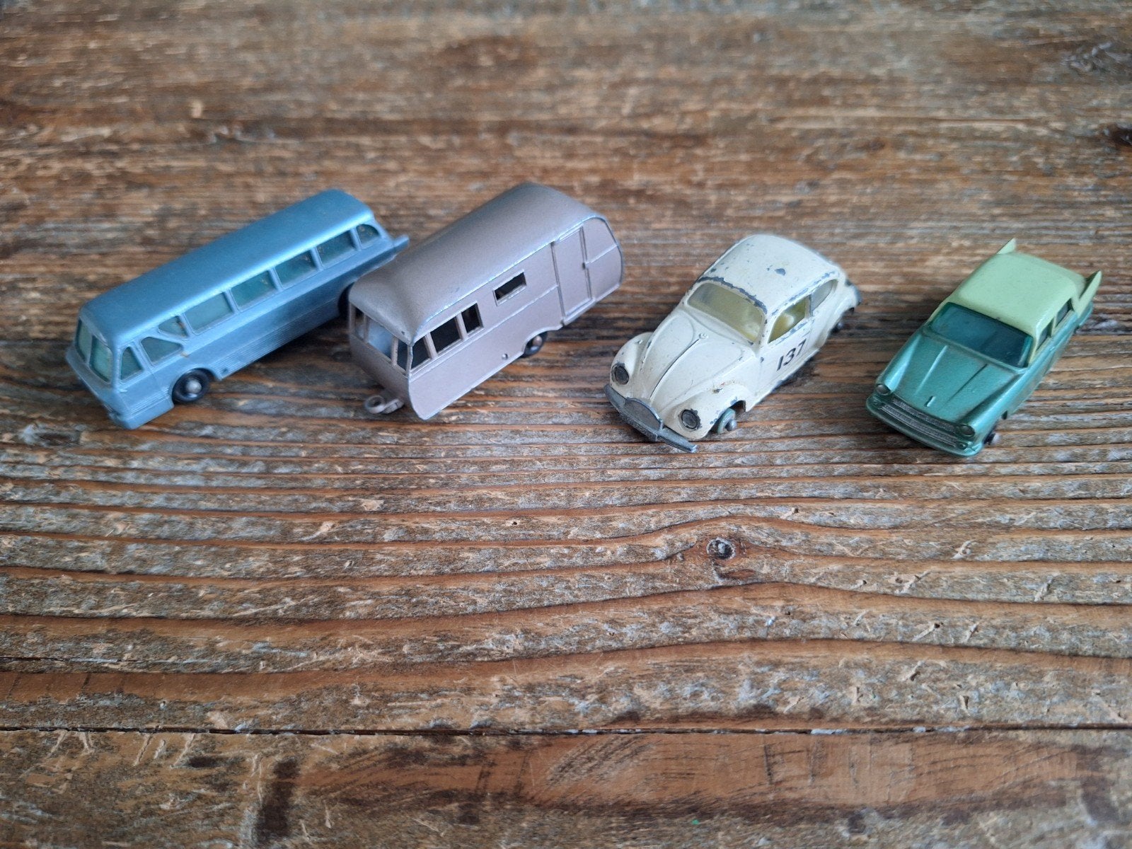 Lesney Royal Tiger Coach, Austin A55 Bleubird Dauphine Kever, Ophalen of Verzenden, Gebruikt, Auto
