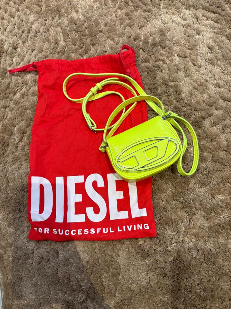 Diesel 1DR XS Tas Neon Geel - Zo goed als nieuw, Ophalen of Verzenden, Zo goed als nieuw, Geel, Schoudertasje