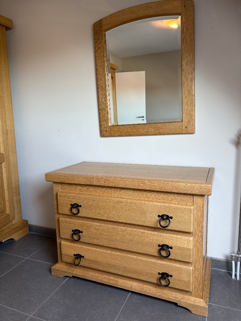 slaapkamer lichte eik voll hout planken, Ophalen, Tweepersoons, Hout, 180 cm