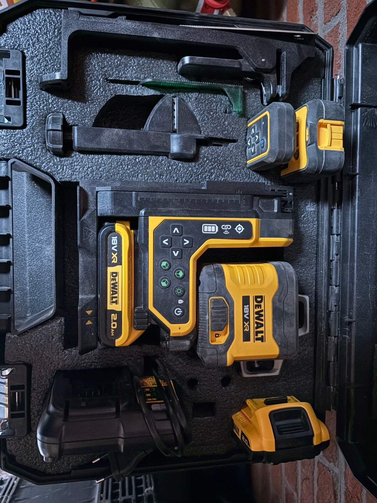 DeWALT DCLE34035D1-QW 3x360 Lijnlaser Groen REMOTE 18V, Ophalen, Zo goed als nieuw
