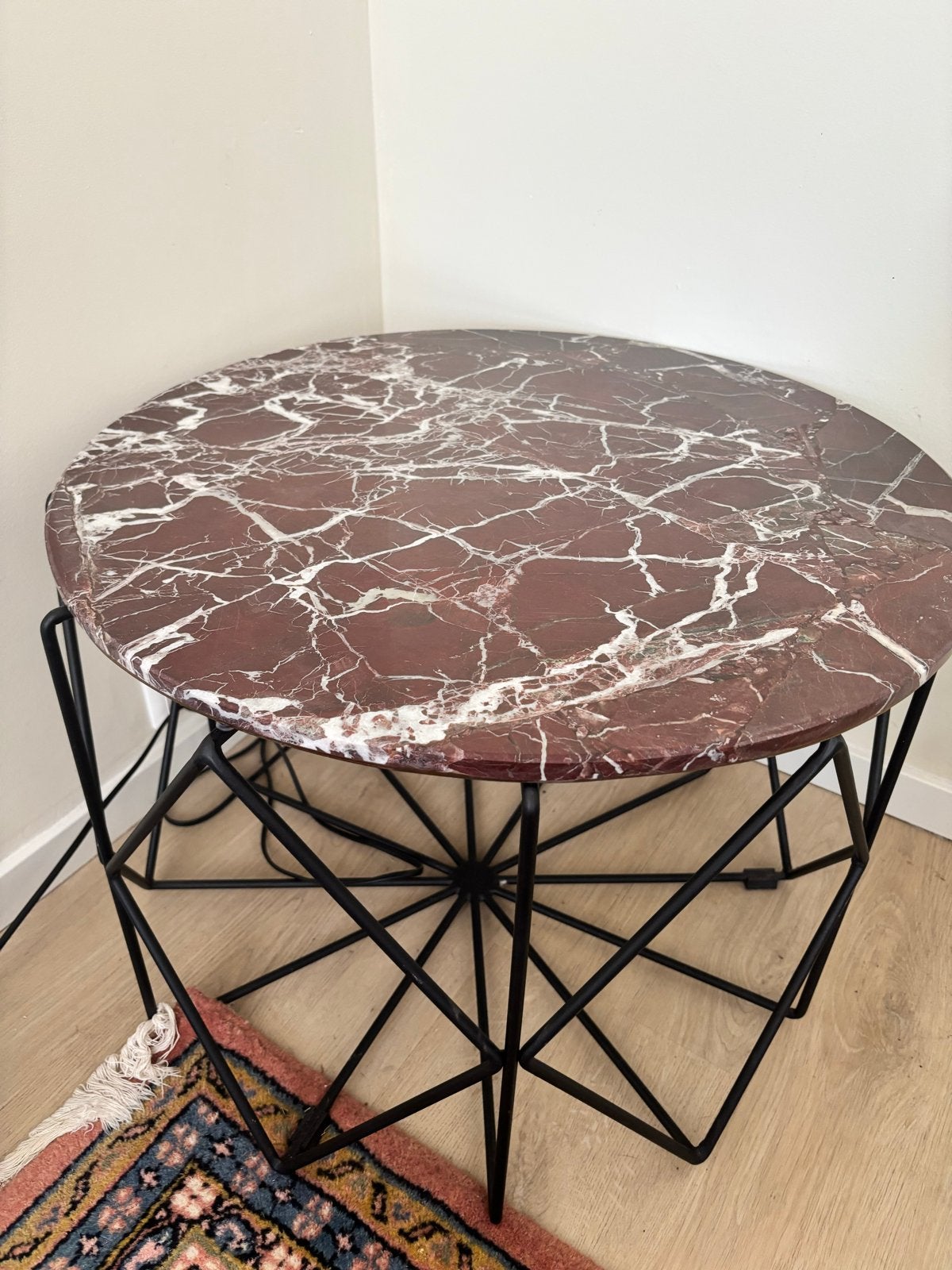 Bolia Vitro Salontafel met marmeren blad, Ophalen, Overige materialen, 100 tot 150 cm, Rond