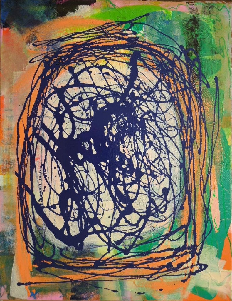 Lauren Skaffe "Non-figuratieve Inkijk", olieverf-canvas 2015, Antiek en Kunst, Kunst | Schilderijen | Abstract, Ophalen