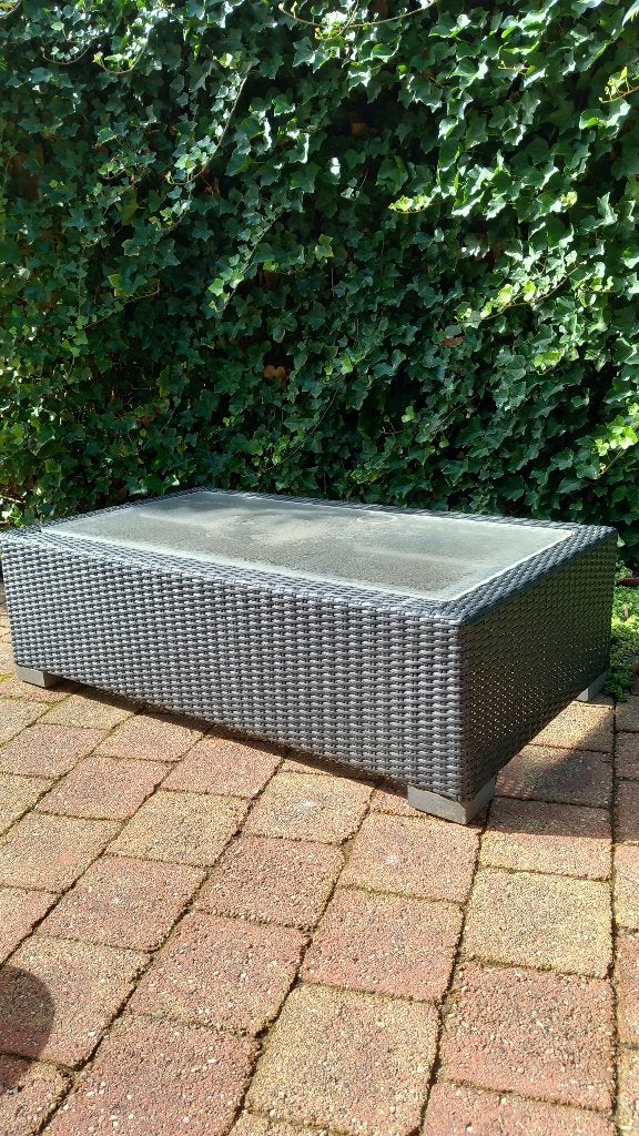 Tuintafel lounge, Tuin en Terras, Ophalen, Gebruikt, Wicker, Loungeset
