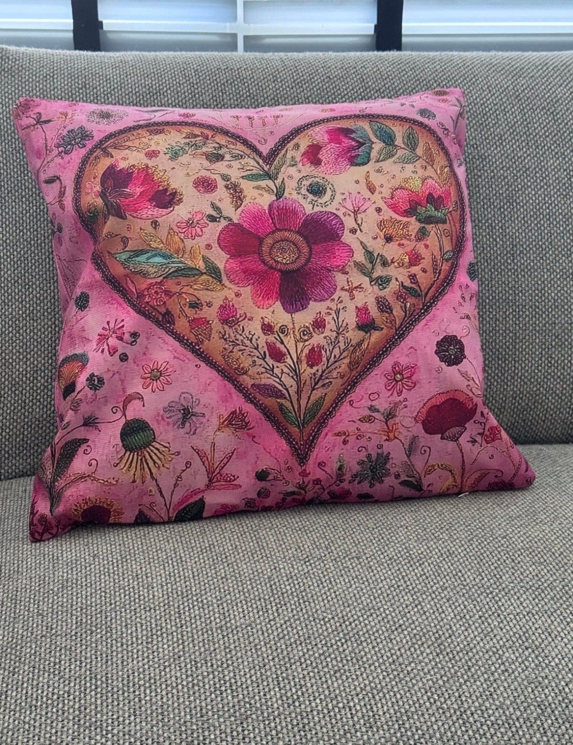 Ibiza Stijl Kussenhoes met Hartdesign - 45x45cm, Overige merken, Afneembare hoes, Nieuw, Ophalen of Verzenden