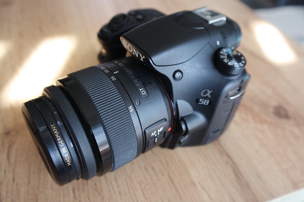 Sony slt A58 + Sony 18-55 AF lens (DT SAM II), Gebruikt, Verzenden, Geheugenkaart, Sony