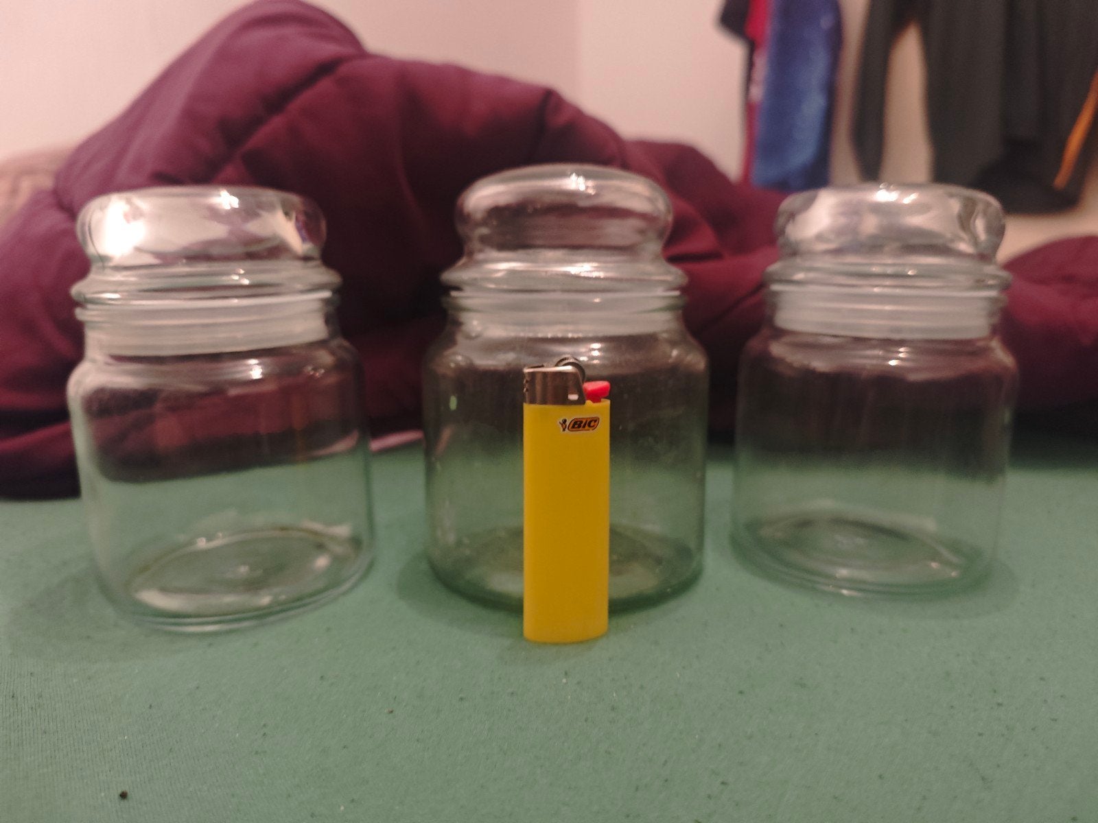 Set van 3 glazen stolp flessen - uniek en goed afsluitbaar, Voorraadpot, Verzenden, Gebruikt, Glas
