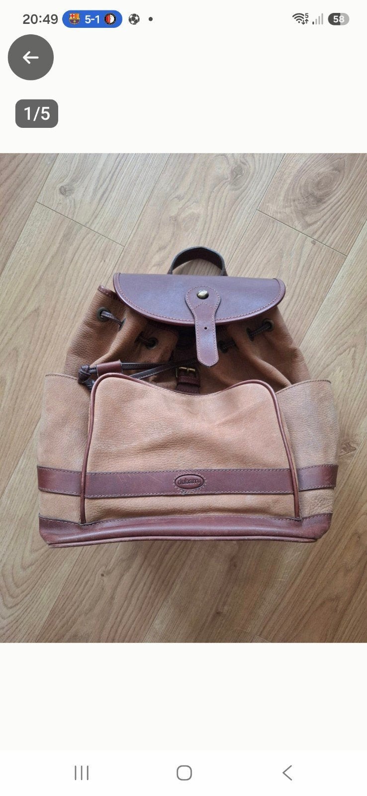 Dubarry Vintage Leren Rugzak - Bruin, Overige merken, Gebruikt, 25 tot 40 cm, Ophalen of Verzenden