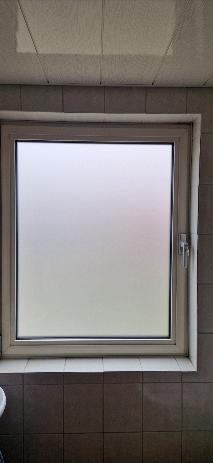 Aluminium kozijn, melk glas, creme., Ophalen, Gevelraam of Ruit, 80 tot 120 cm, 120 tot 160 cm